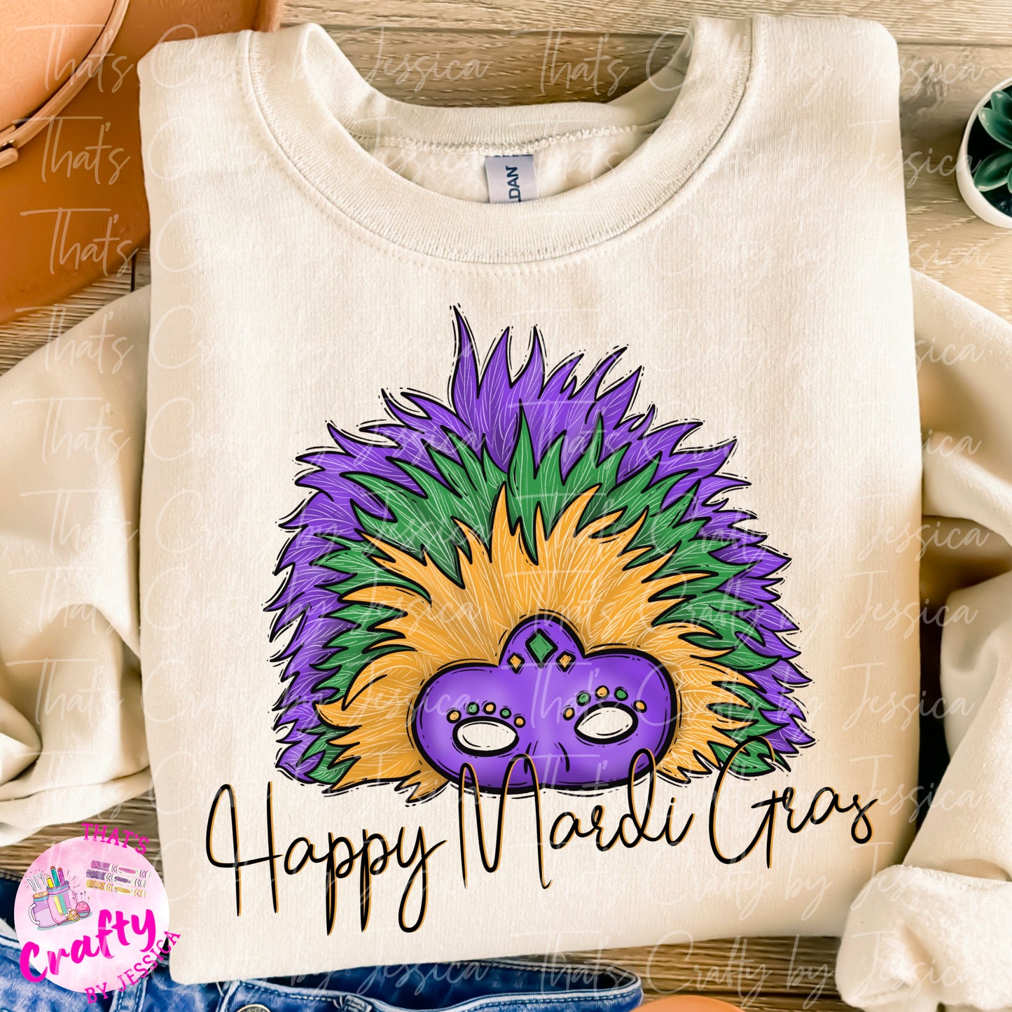 Happy Mardi Gras Mask digital Design