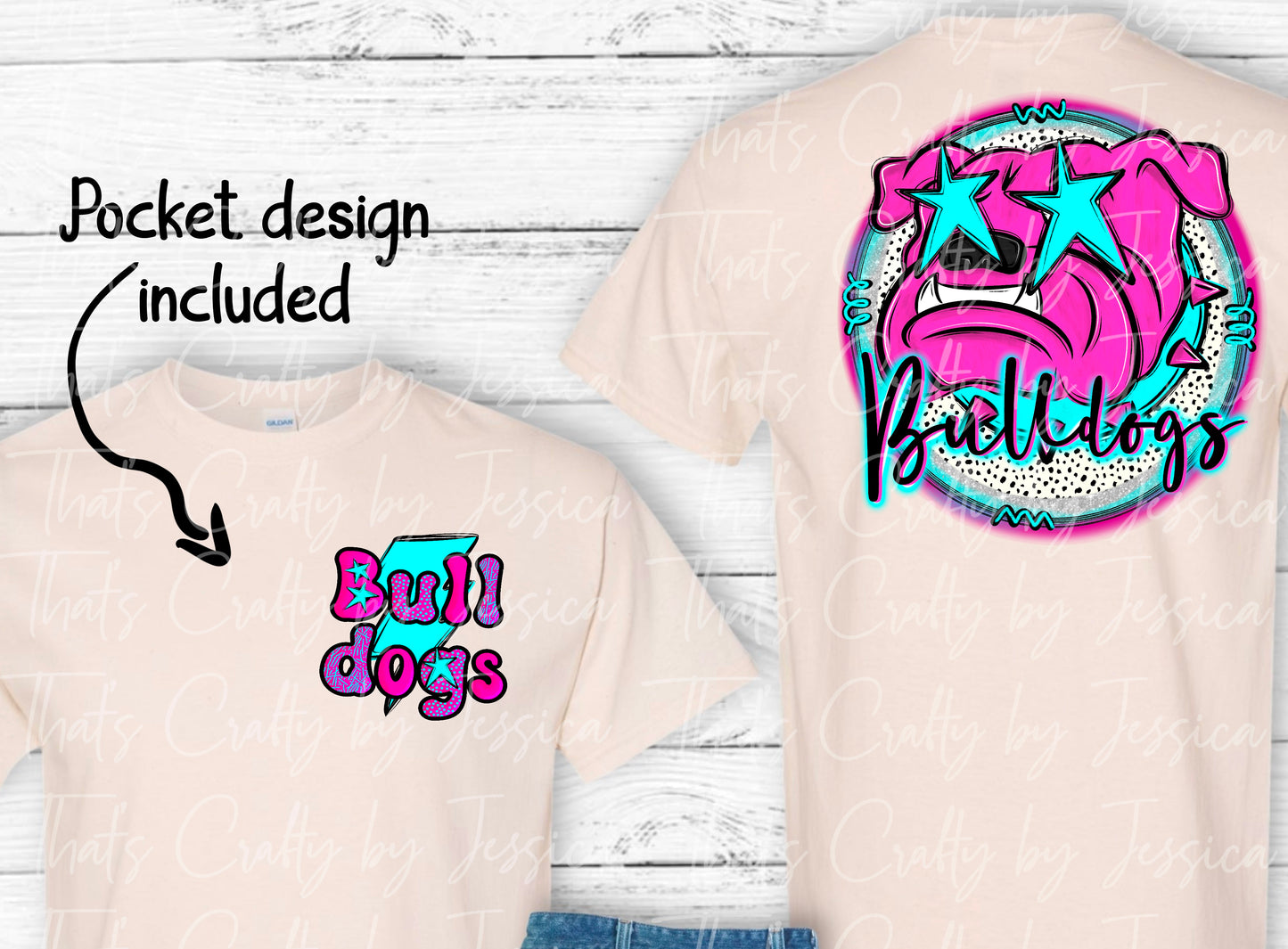 Bulldogs Preppy Neon PNG