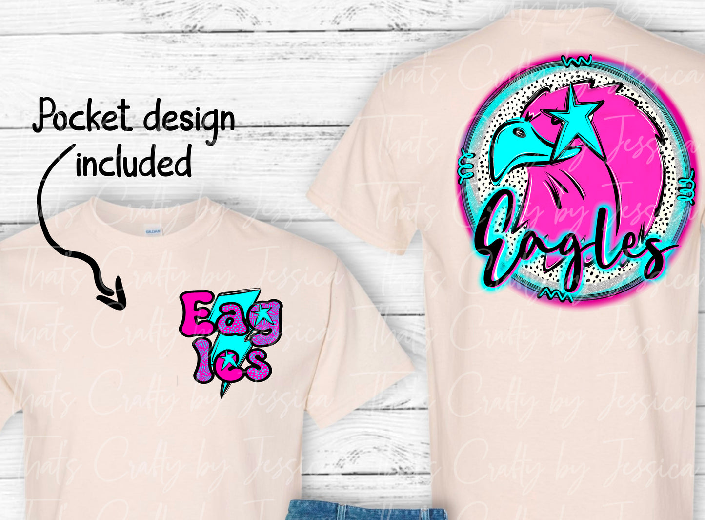 Eagles Preppy Neon PNG