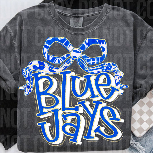 Bluejays blue bow name png