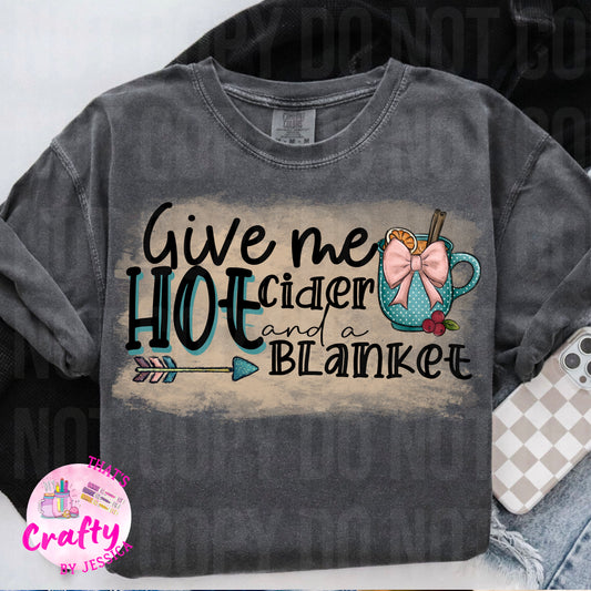 Give me Hot Cider and a blanket fall PNG
