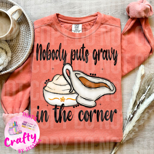 Gravy in the Corner Thanksgiving PNG