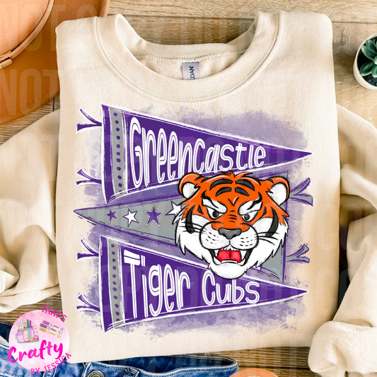 Greencastle tiger cubs Pennant PNG