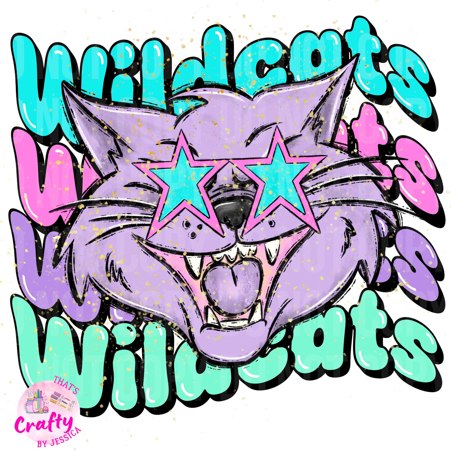 Preppy Wavy Wildcats PNG