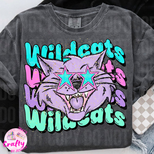 Preppy Wavy Wildcats PNG