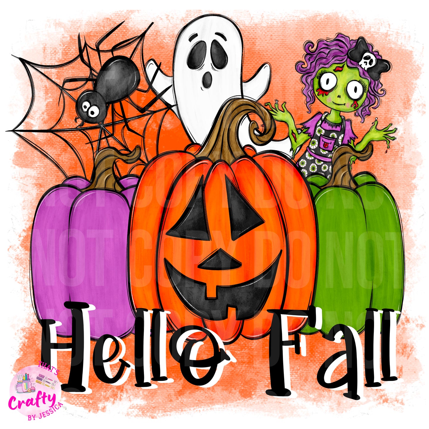 Hello Fall Halloween PNG