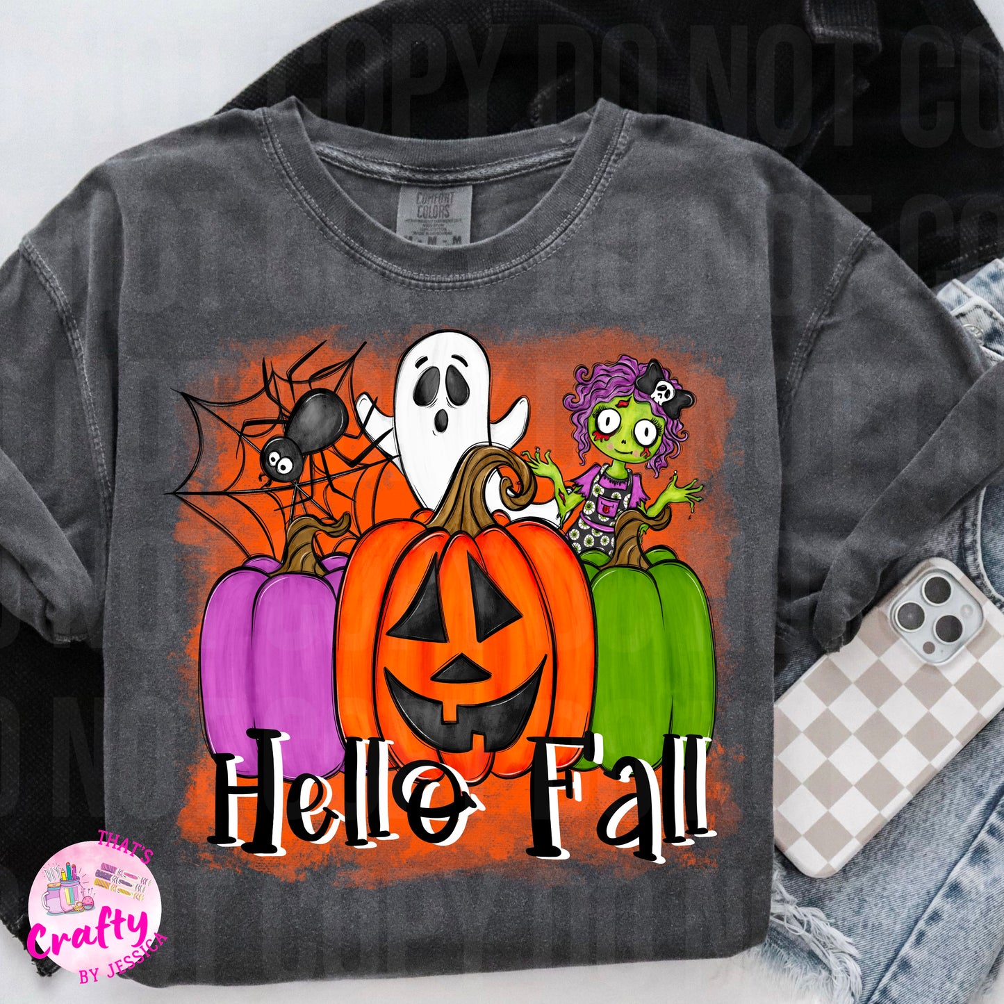 Hello Fall Halloween PNG