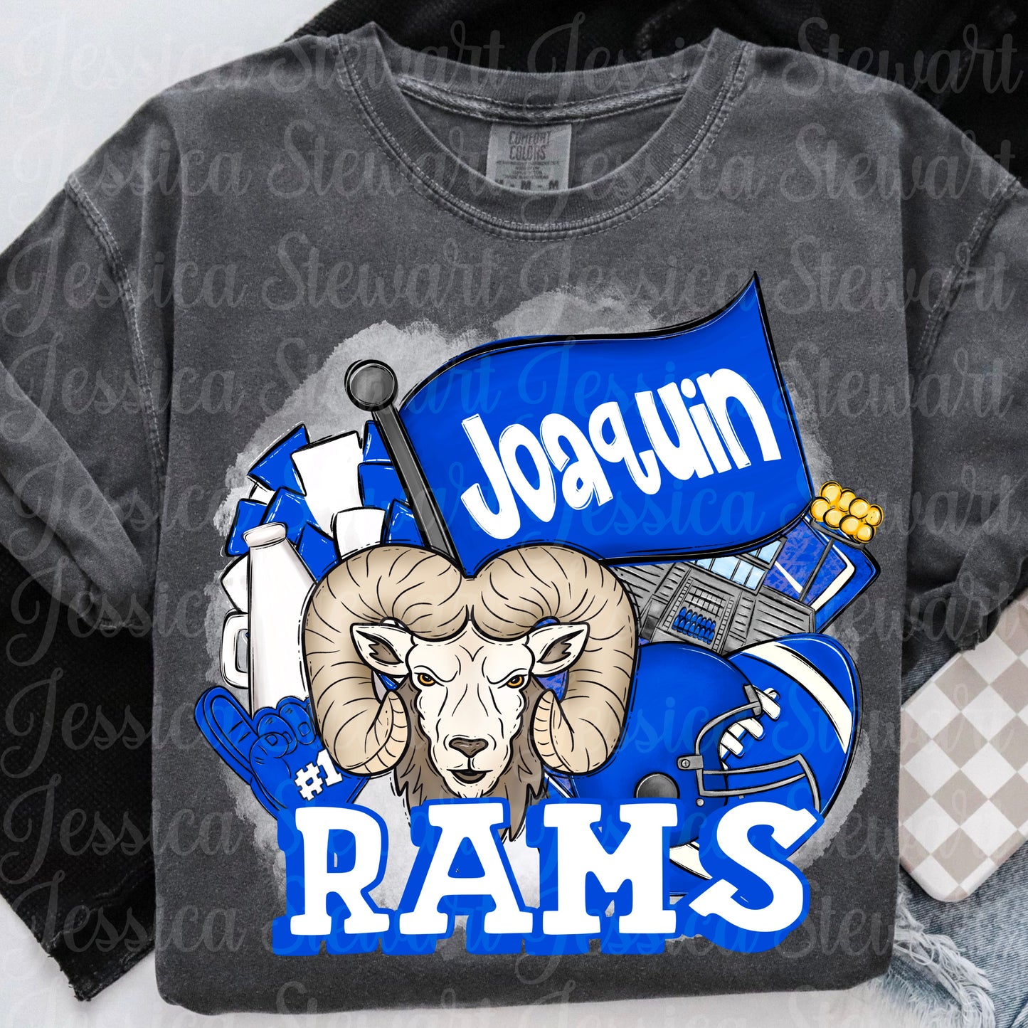 School football pennant digital design