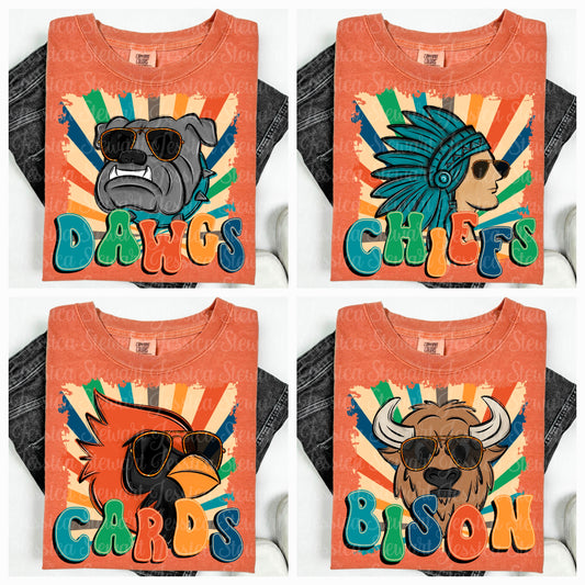 Retro burst digital design